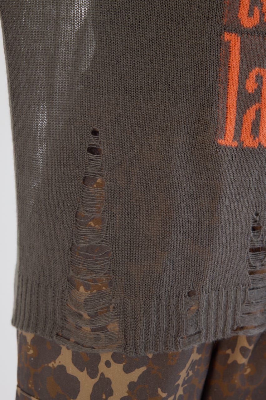 RODEO CROWNS「メッセージダメージニットトップス」|ニット・セーター|