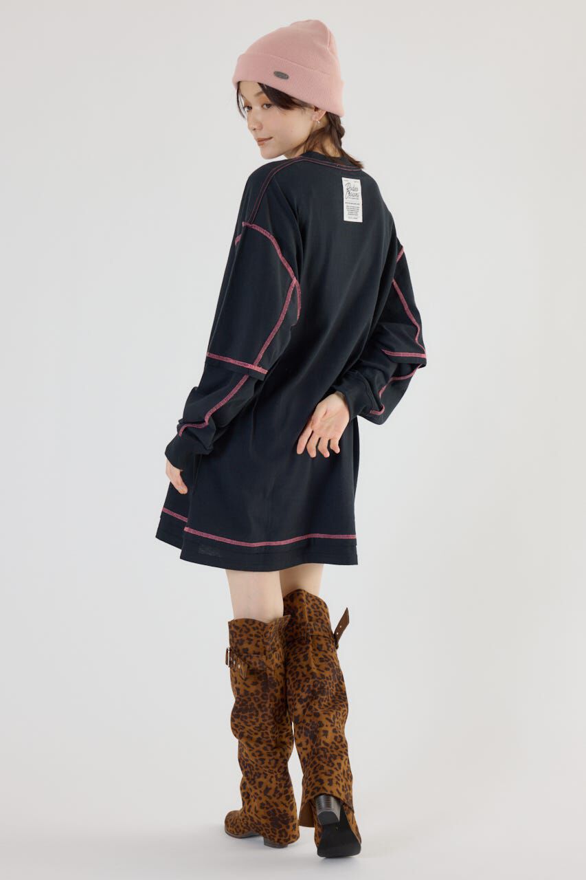 RODEO CROWNS「カラーステッチレイヤードワンピース」|ワンピース|