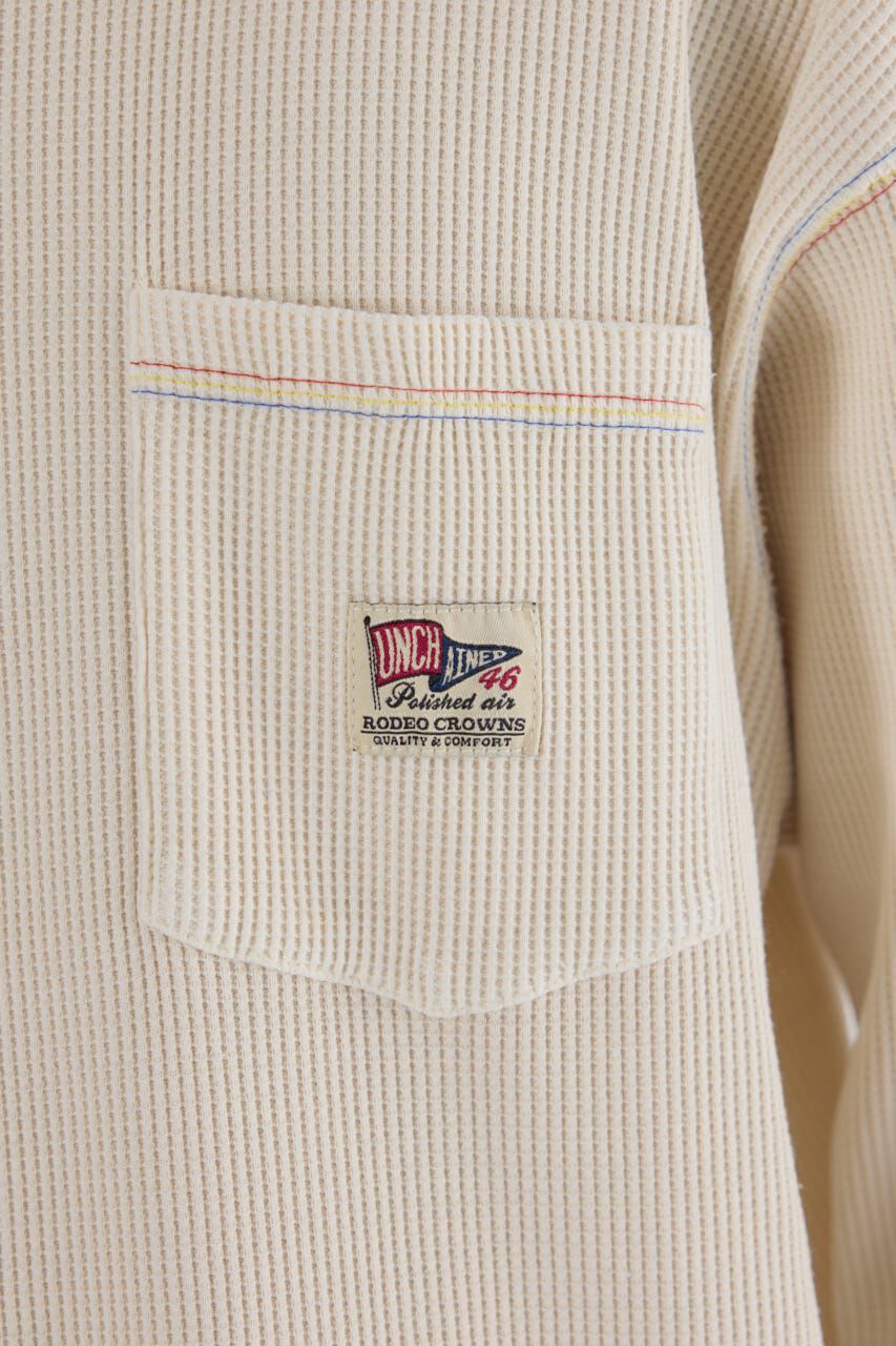 RODEO CROWNS「ピグメントワッフルトップス」|Tシャツ・カットソー|