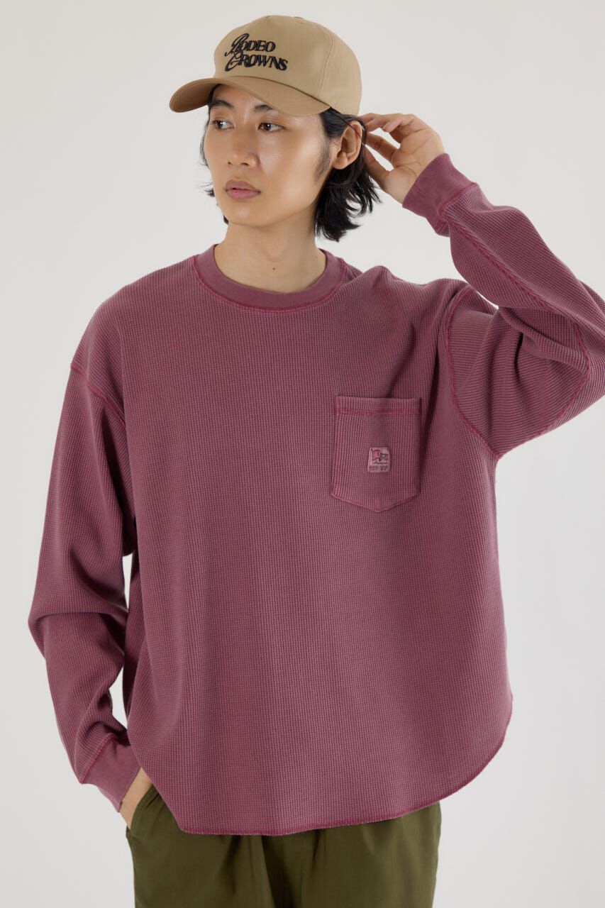 RODEO CROWNS「ピグメントワッフルトップス」|Tシャツ・カットソー|