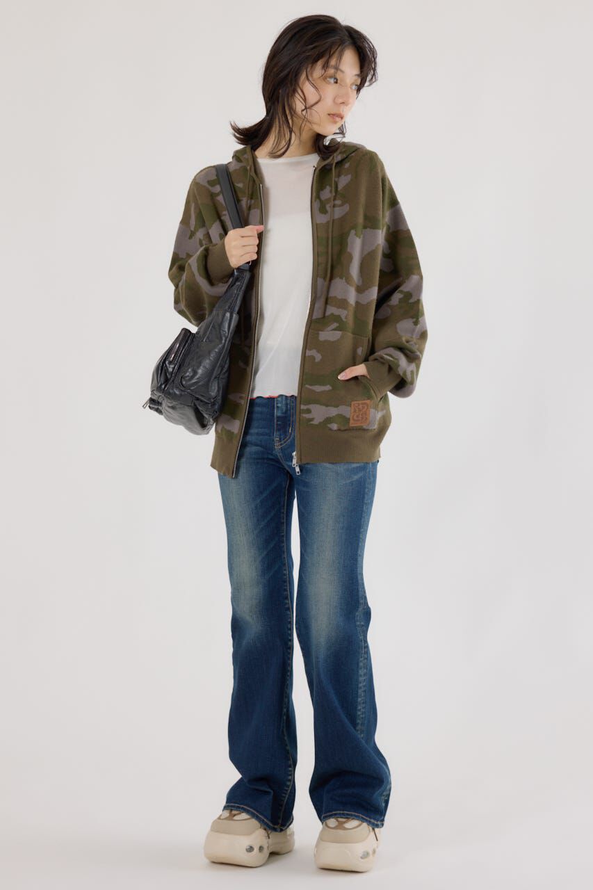 RODEO CROWNS「ジャガードニットジップパーカー」|パーカー|