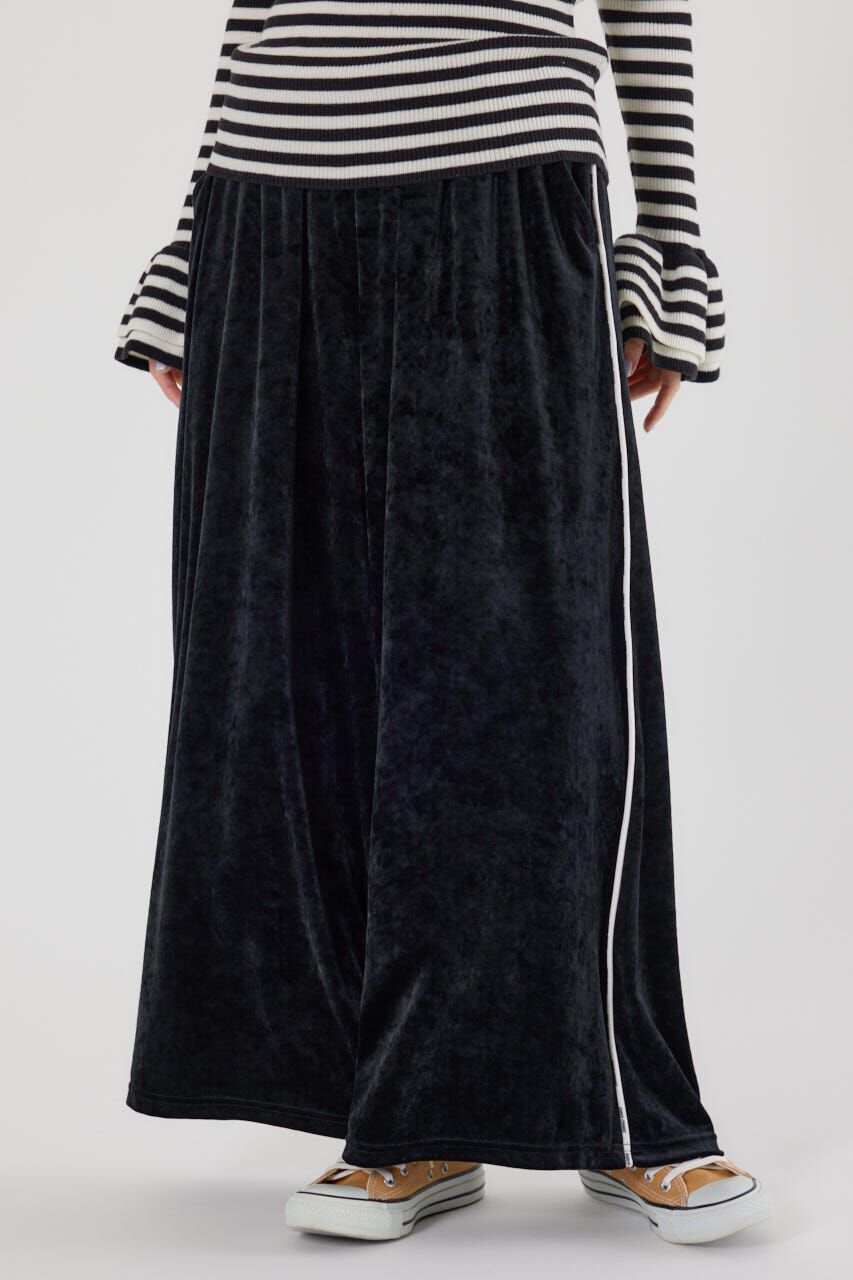 RODEO CROWNS「フレアバギーベロアパンツ」|その他|BLK