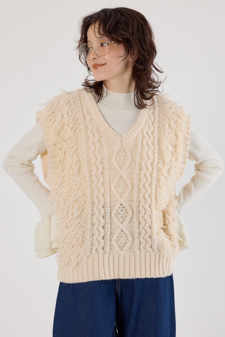 RODEO CROWNS「ケーブルニットベスト」|ニット・セーター|IVOY3