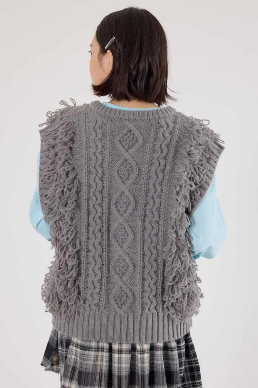 RODEO CROWNS「ケーブルニットベスト」|ニット・セーター|