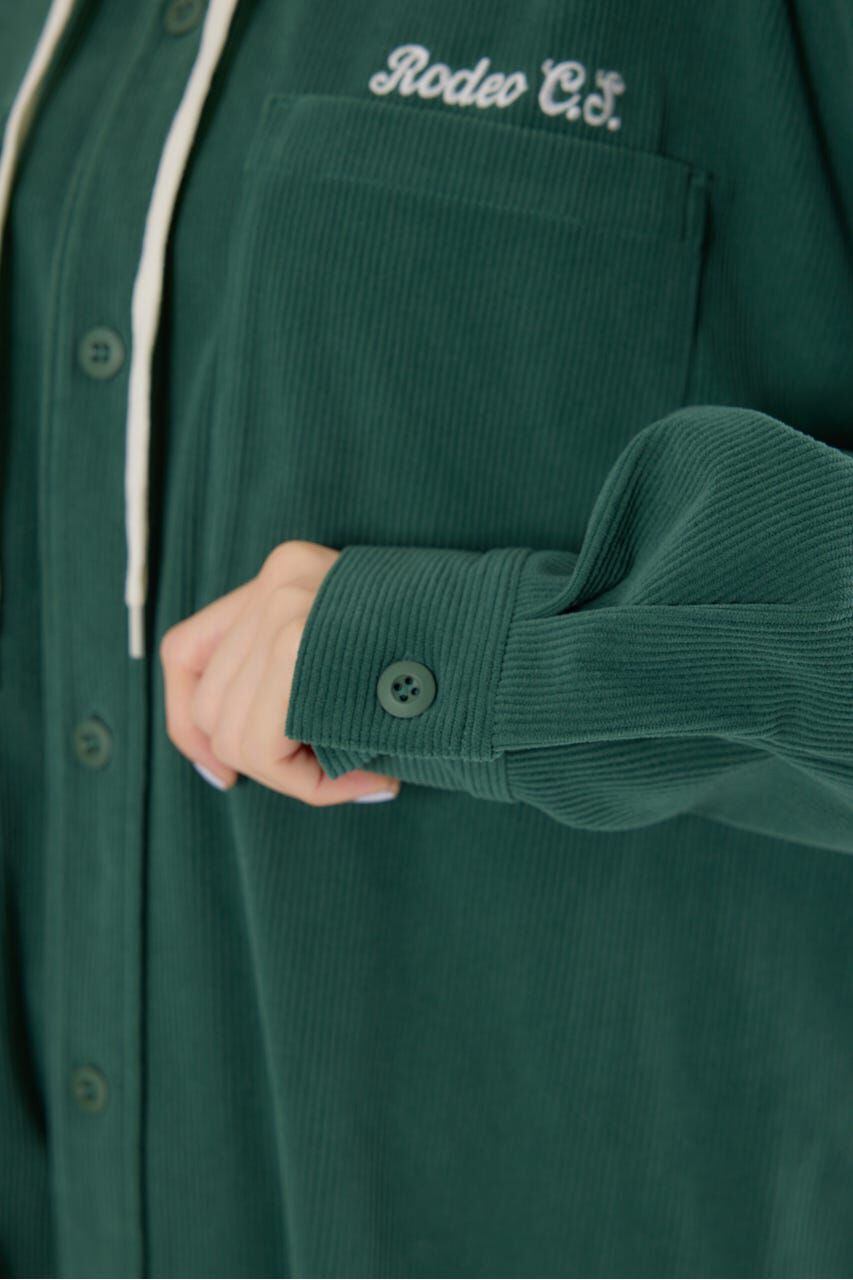 RODEO CROWNS「フード付きコーデュロイシャツワンピース」|ワンピース|