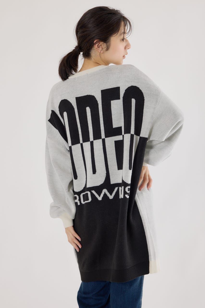RODEO CROWNS「バックバイカラーロゴニットワンピース」|ワンピース|O/WHT1