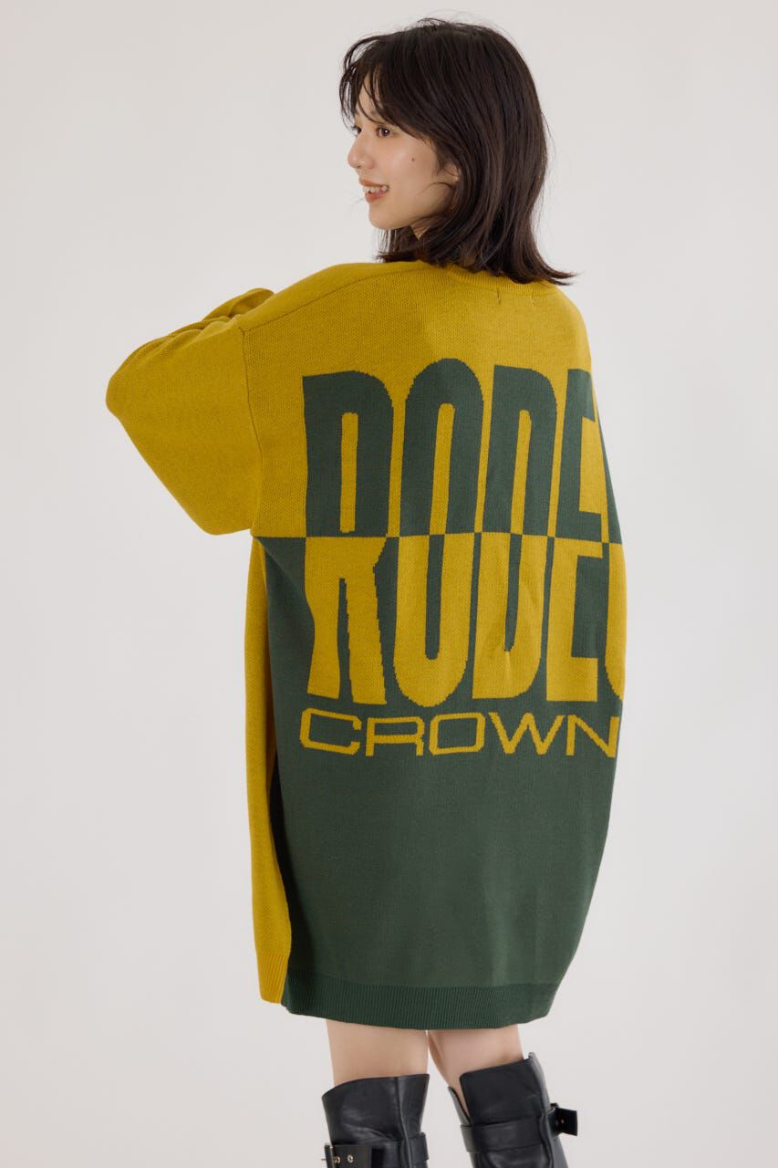 RODEO CROWNS「バックバイカラーロゴニットワンピース」|ワンピース|