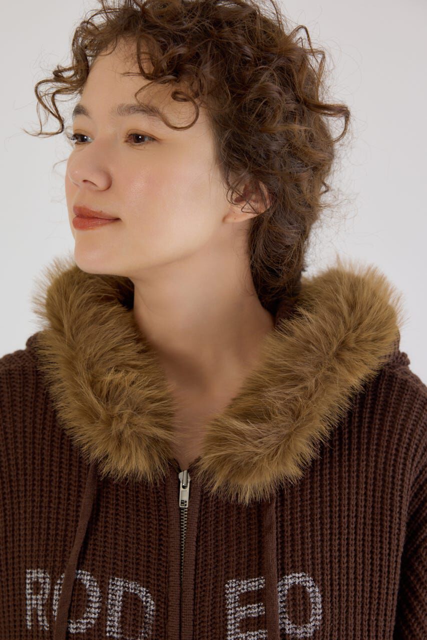 RODEO CROWNS「FADE LOGOニットジップフーディー」|パーカー|