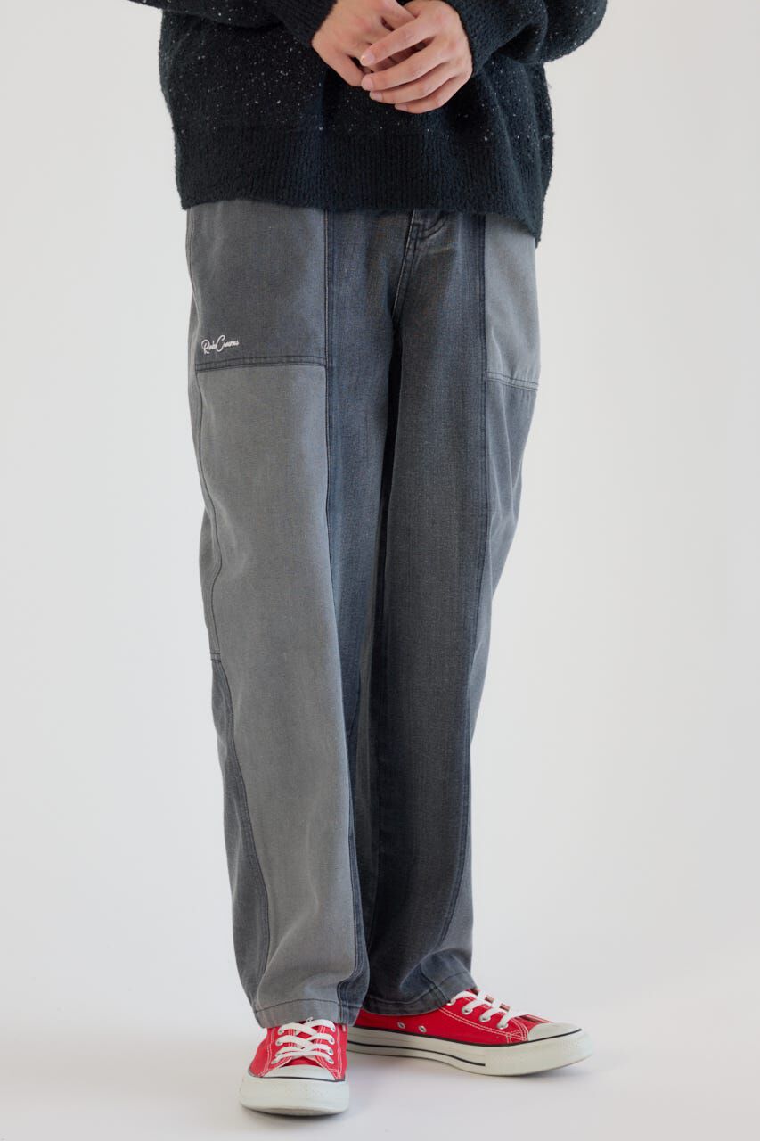 RODEO CROWNS「パッチワークバレルデニムパンツ」|デニム|BLK