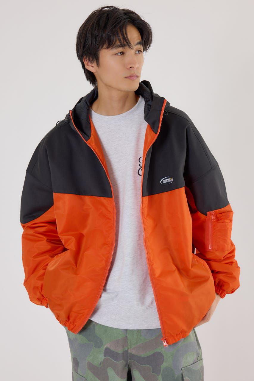 RODEO CROWNS「バイカラーフーデッドブルゾン」|ブルゾン・スタジャン|D/ORG3