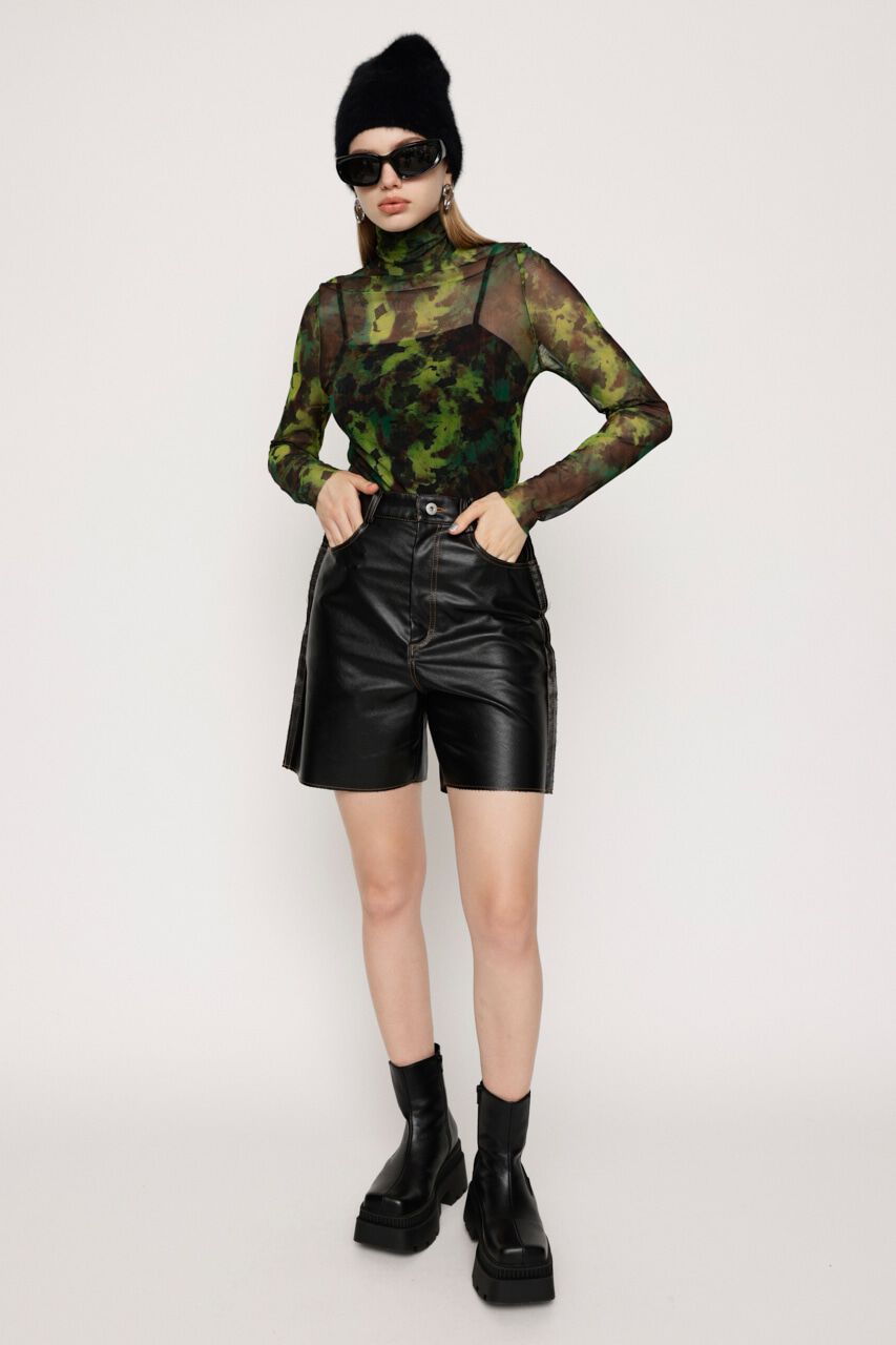 SLY「5 POCKET F／LEATHER ショートパンツ」|その他|