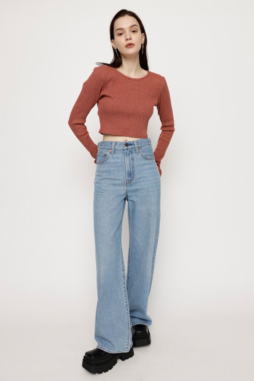 SLY「LEVI&rsquo;S別注 RIBCAGE WIDE LEG」|デニム|
