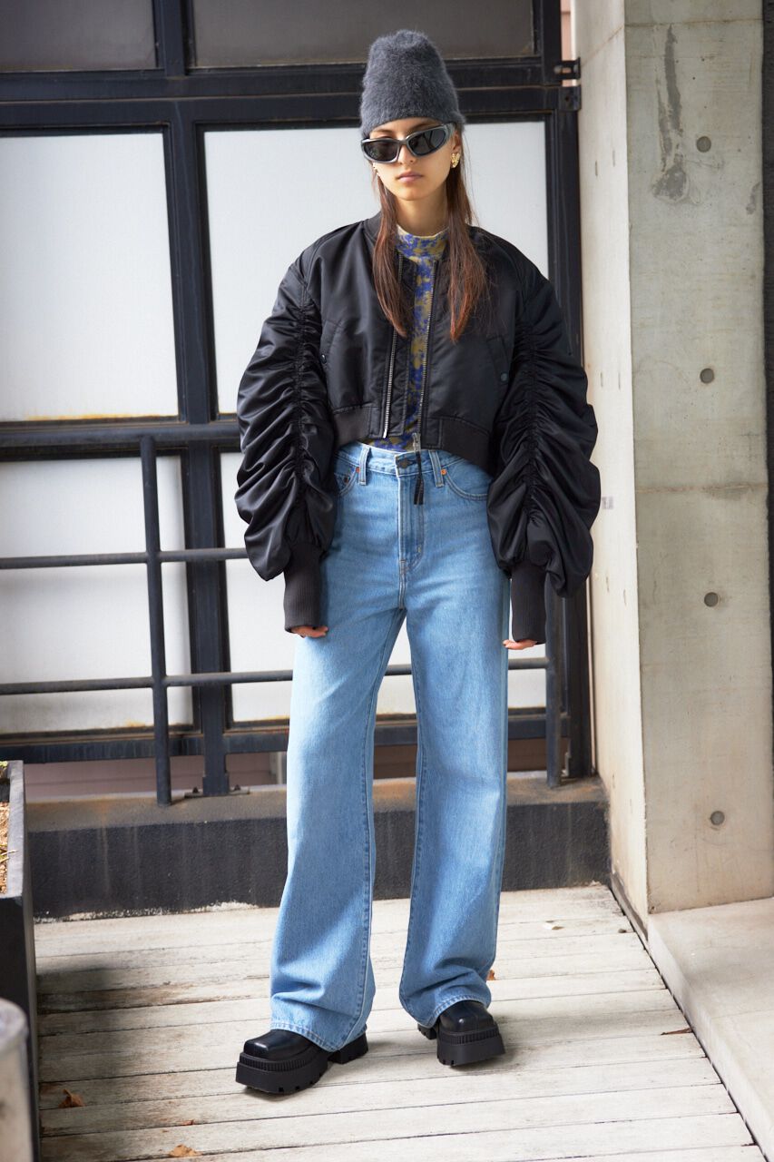 SLY「CROP GATHER MA-1」|ブルゾン・スタジャン|