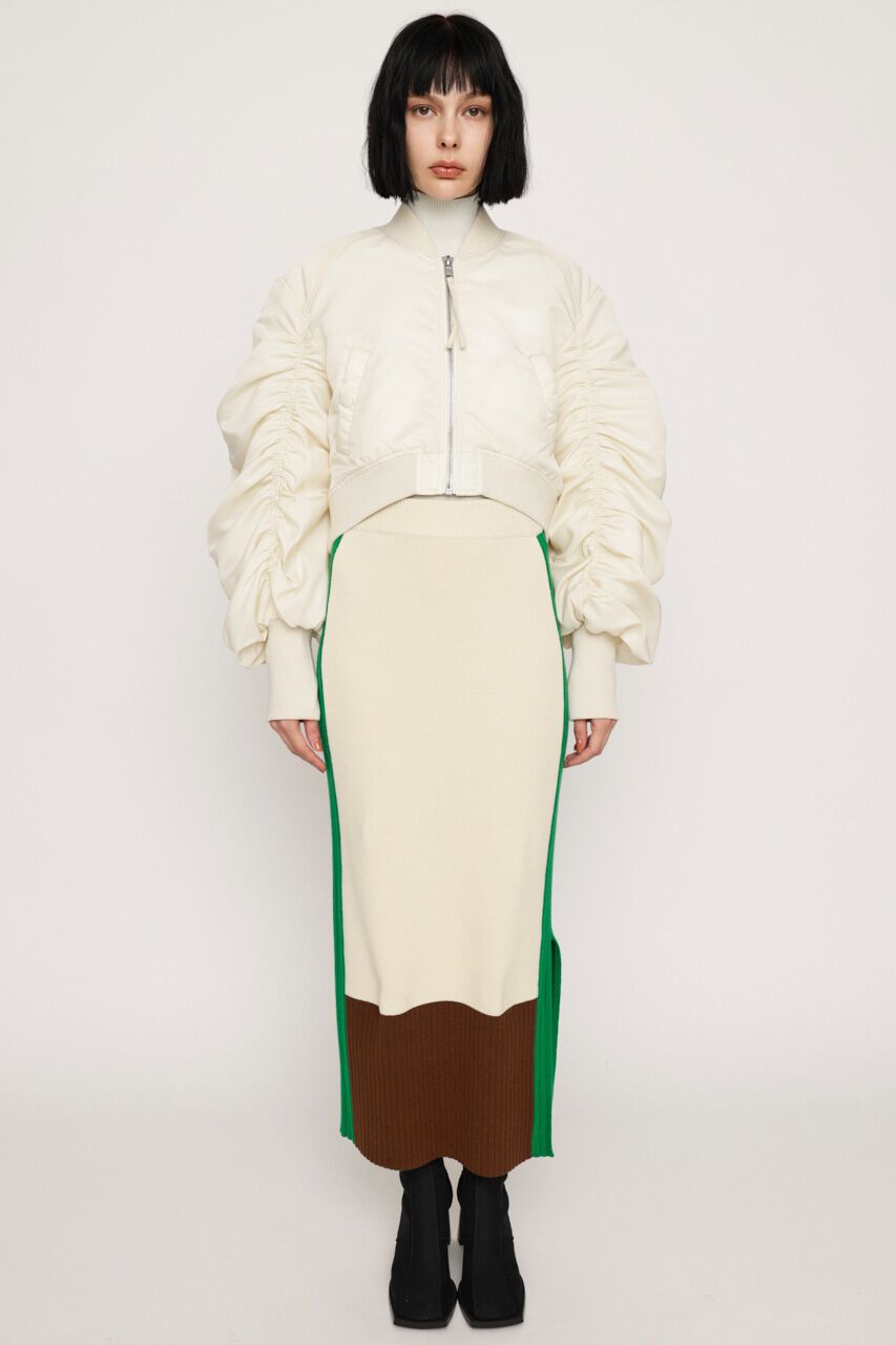 SLY「MILANO RIB ミディアムスカート」|スカート|M/WHT7