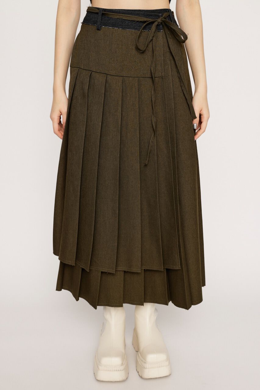 SLY「CUT OFF PLEATS ロングスカート」|スカート|