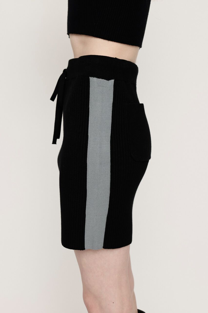 SLY「KNIT TRACK SIDE LINE ショートスカート」|スカート|