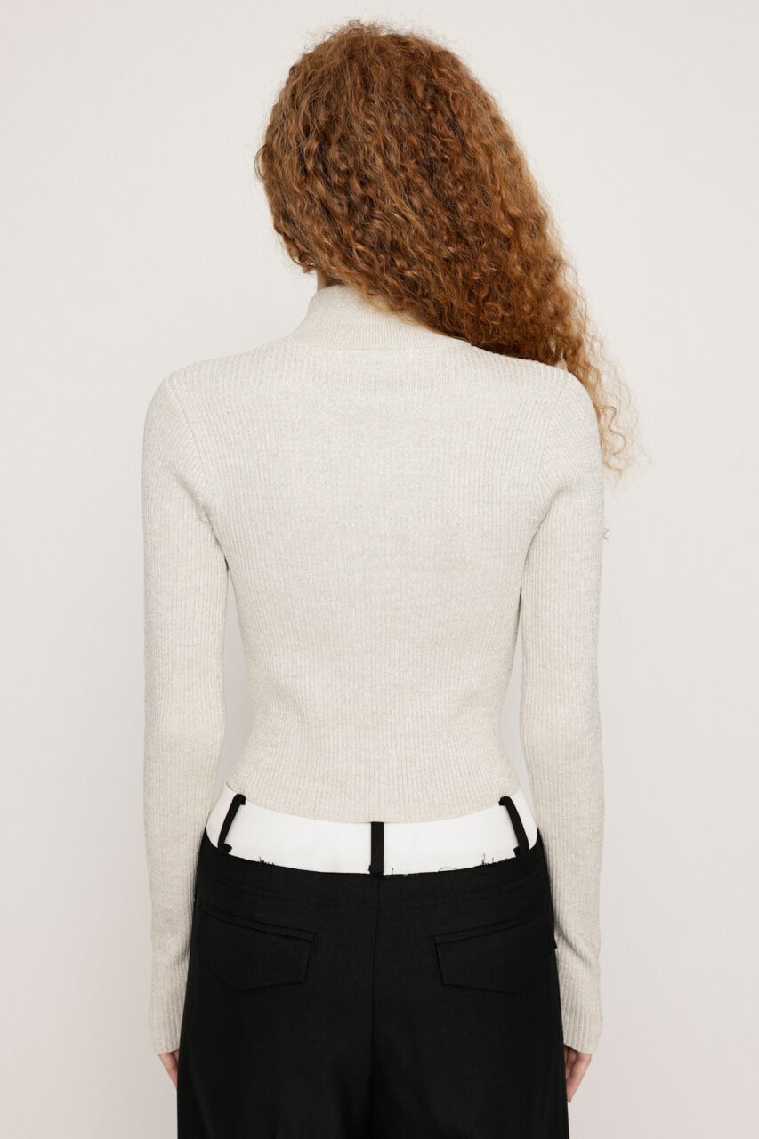 SLY「SHINY CROPPED KNIT トップス」|ニット・セーター|