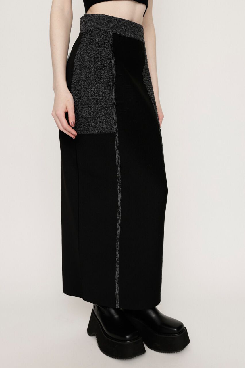 SLY「BLOCKING I LINE KNIT スカート」|スカート|