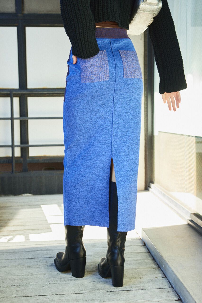 SLY「BLOCKING I LINE KNIT スカート」|スカート|