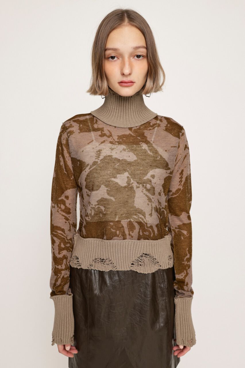 SLY「SHEER GLITTER JQ トップス」|ニット・セーター|