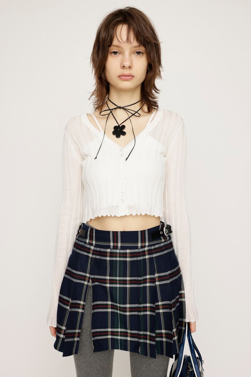 SLY「SHEER CROCHET HG カーディガン」|カーディガン|WHT