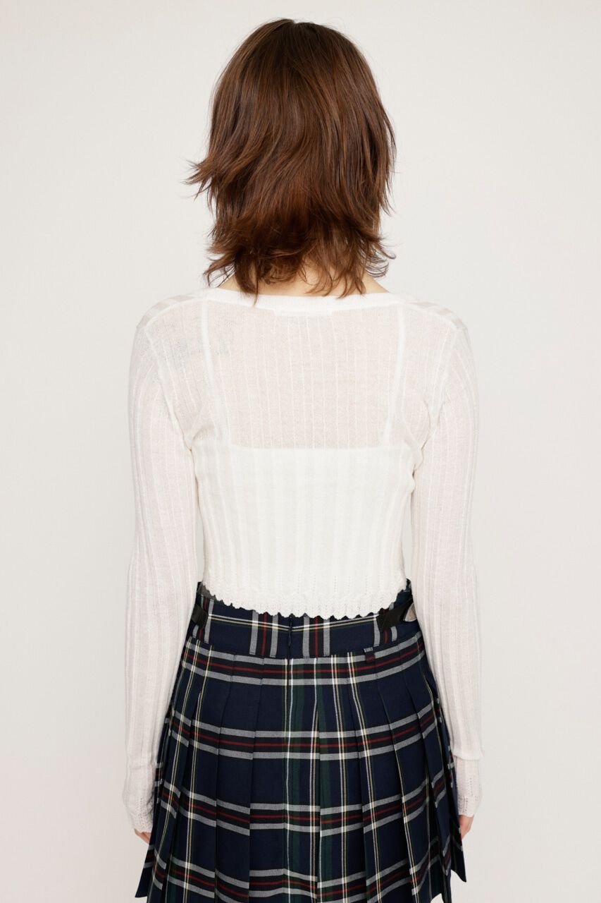 SLY「SHEER CROCHET HG カーディガン」|カーディガン|