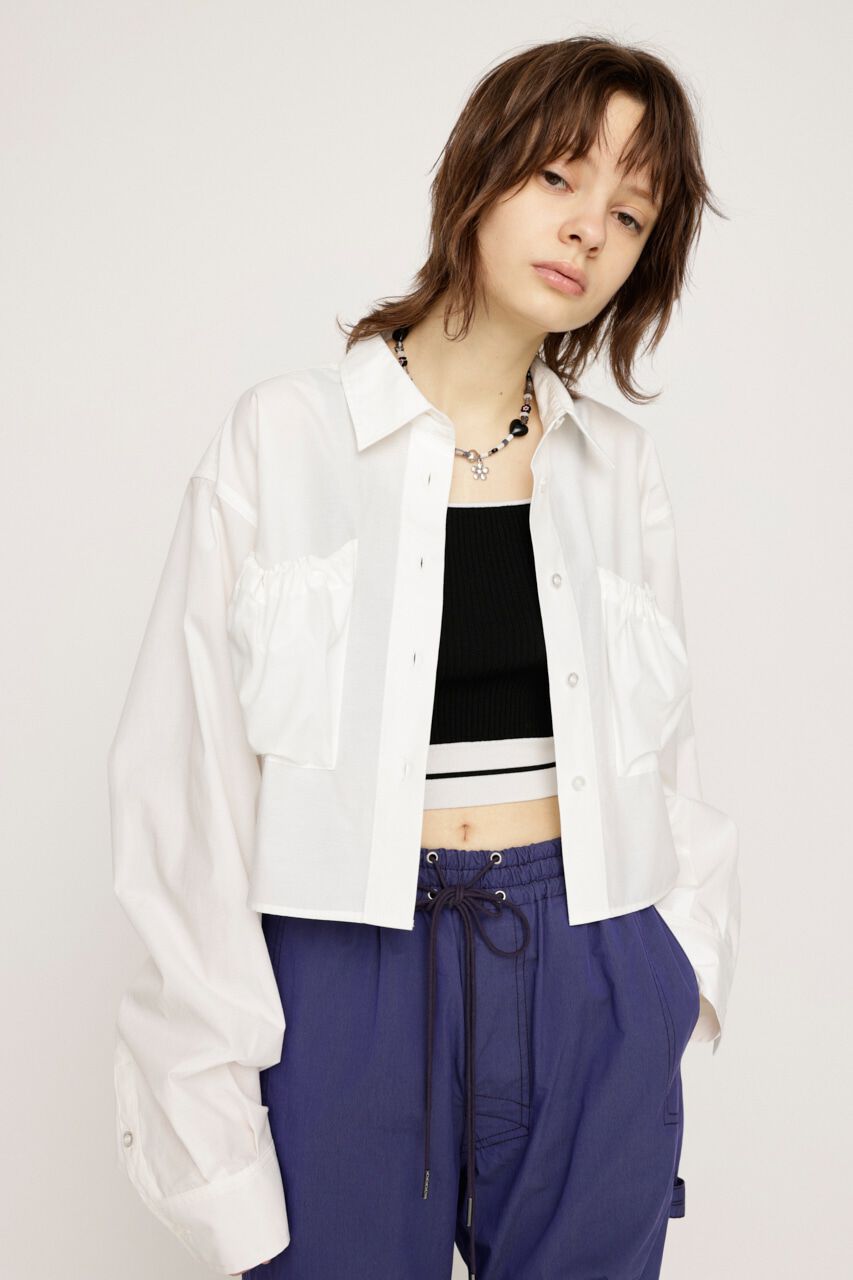 SLY「GATHER POCKET CROPPED シャツ」|シャツ・ブラウス|