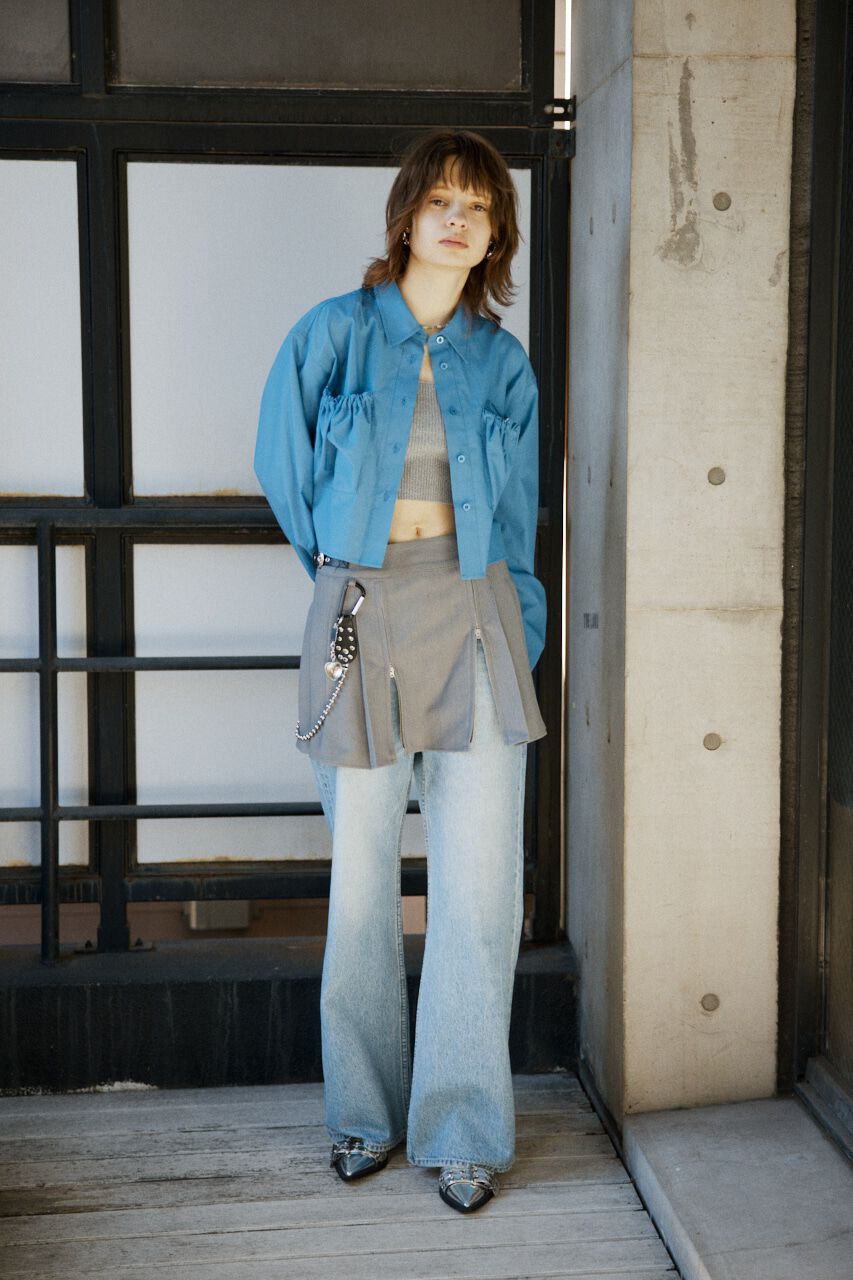 SLY「GATHER POCKET CROPPED シャツ」|シャツ・ブラウス|