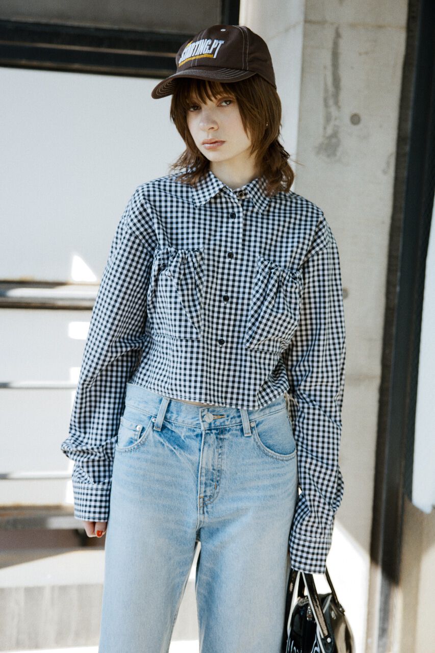 SLY「GATHER POCKET CROPPED シャツ」|シャツ・ブラウス|