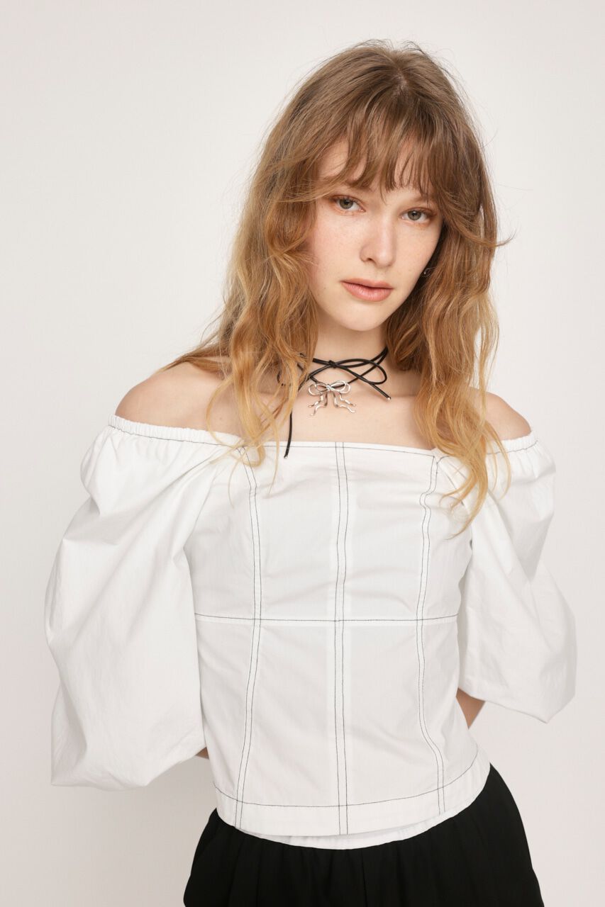 SLY「BALLOON SLEEVE 2WAY ブラウス」|シャツ・ブラウス|