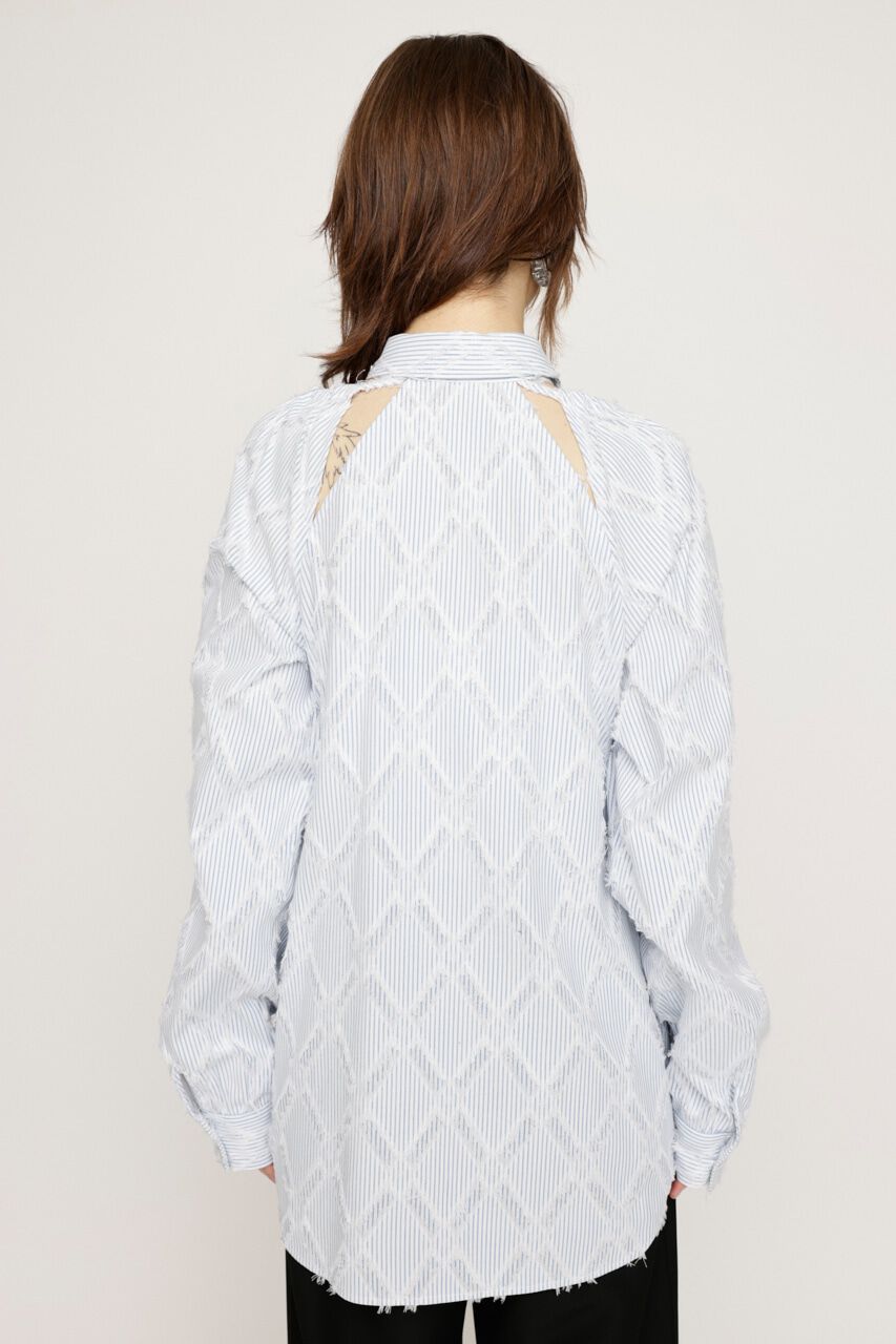 SLY「SHOULDER CUT FRINGE シャツ」|シャツ・ブラウス|