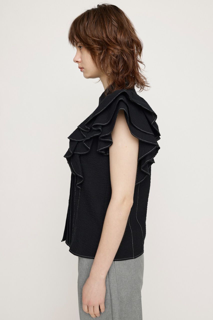 SLY「2WAY SEERSUCKER FRILL ブラウス」|シャツ・ブラウス|