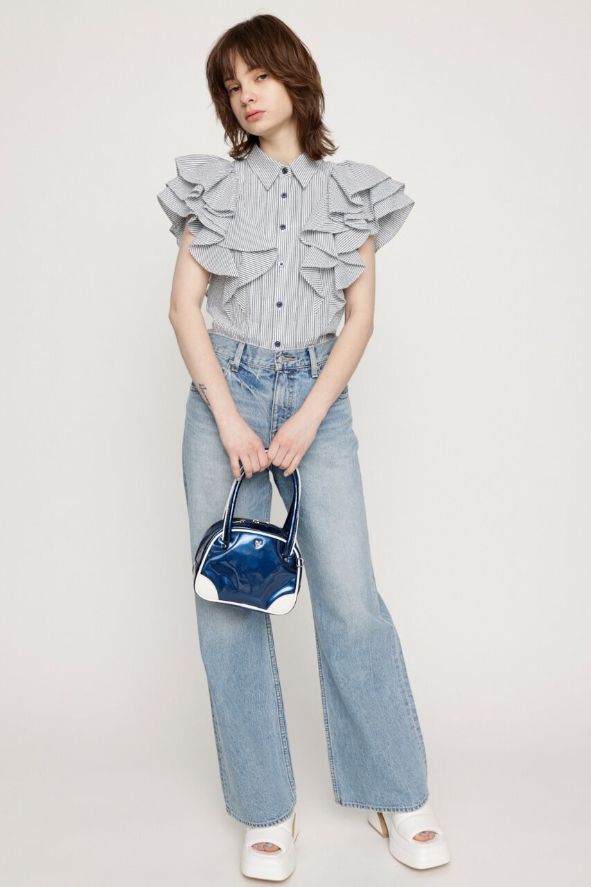 SLY「2WAY SEERSUCKER FRILL ブラウス」|シャツ・ブラウス|