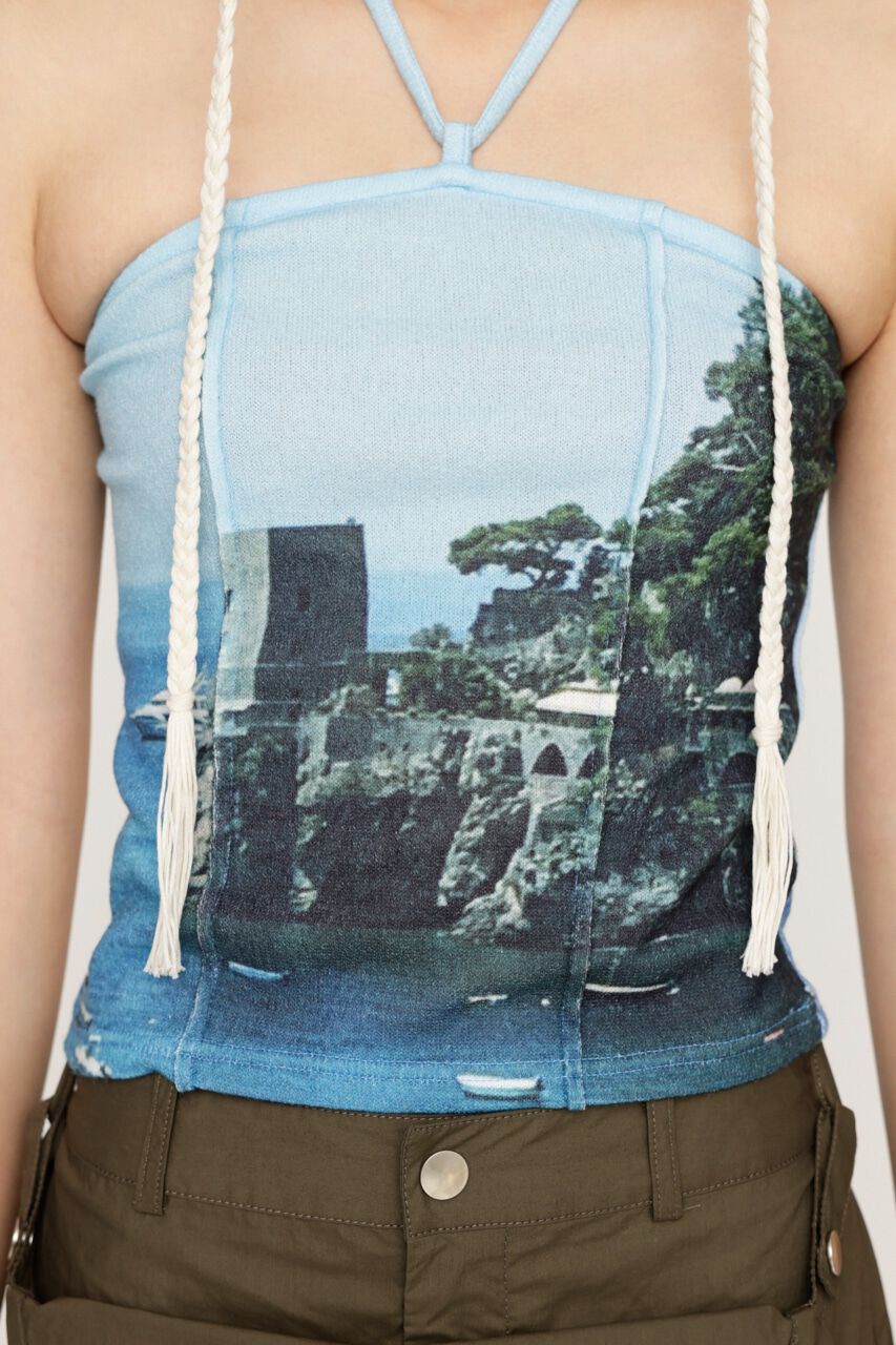SLY「PHOTO PRINT BARE トップス」|チューブトップ|