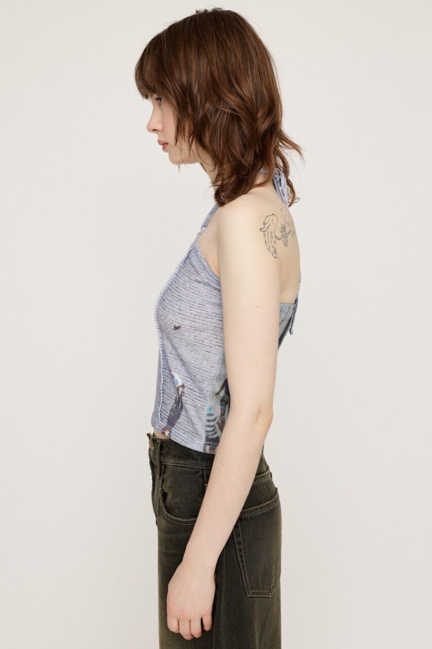 SLY「PHOTO PRINT BARE トップス」|チューブトップ|