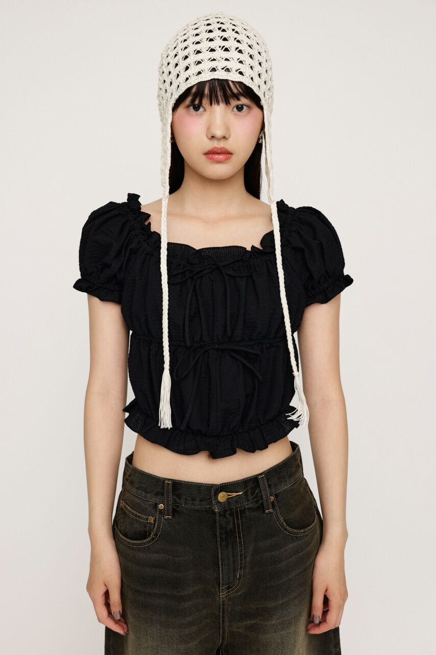 SLY「GATHER RIBBON ブラウス」|シャツ・ブラウス|