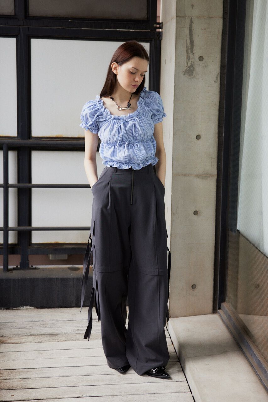 SLY「GATHER RIBBON ブラウス」|シャツ・ブラウス|