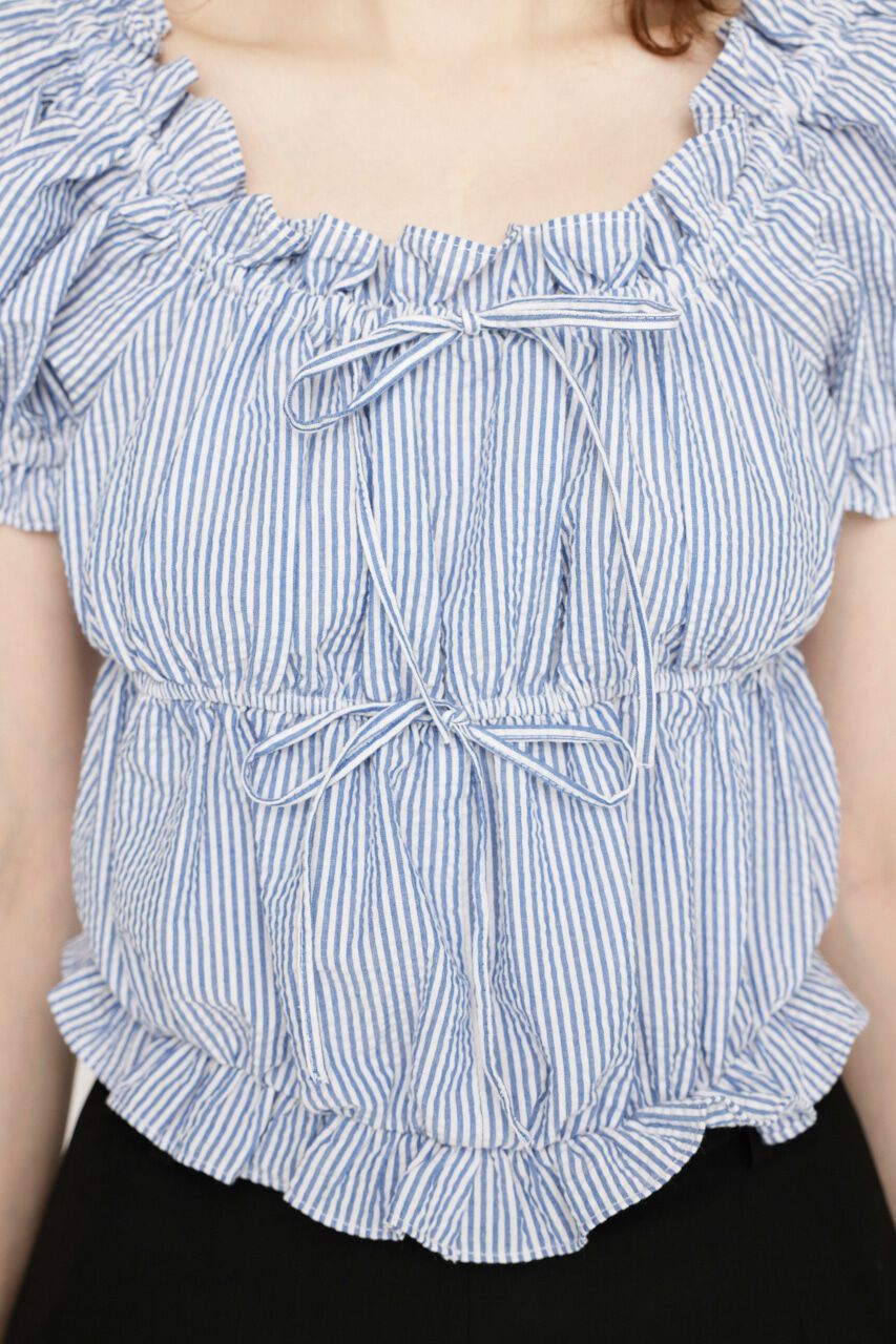 SLY「GATHER RIBBON ブラウス」|シャツ・ブラウス|