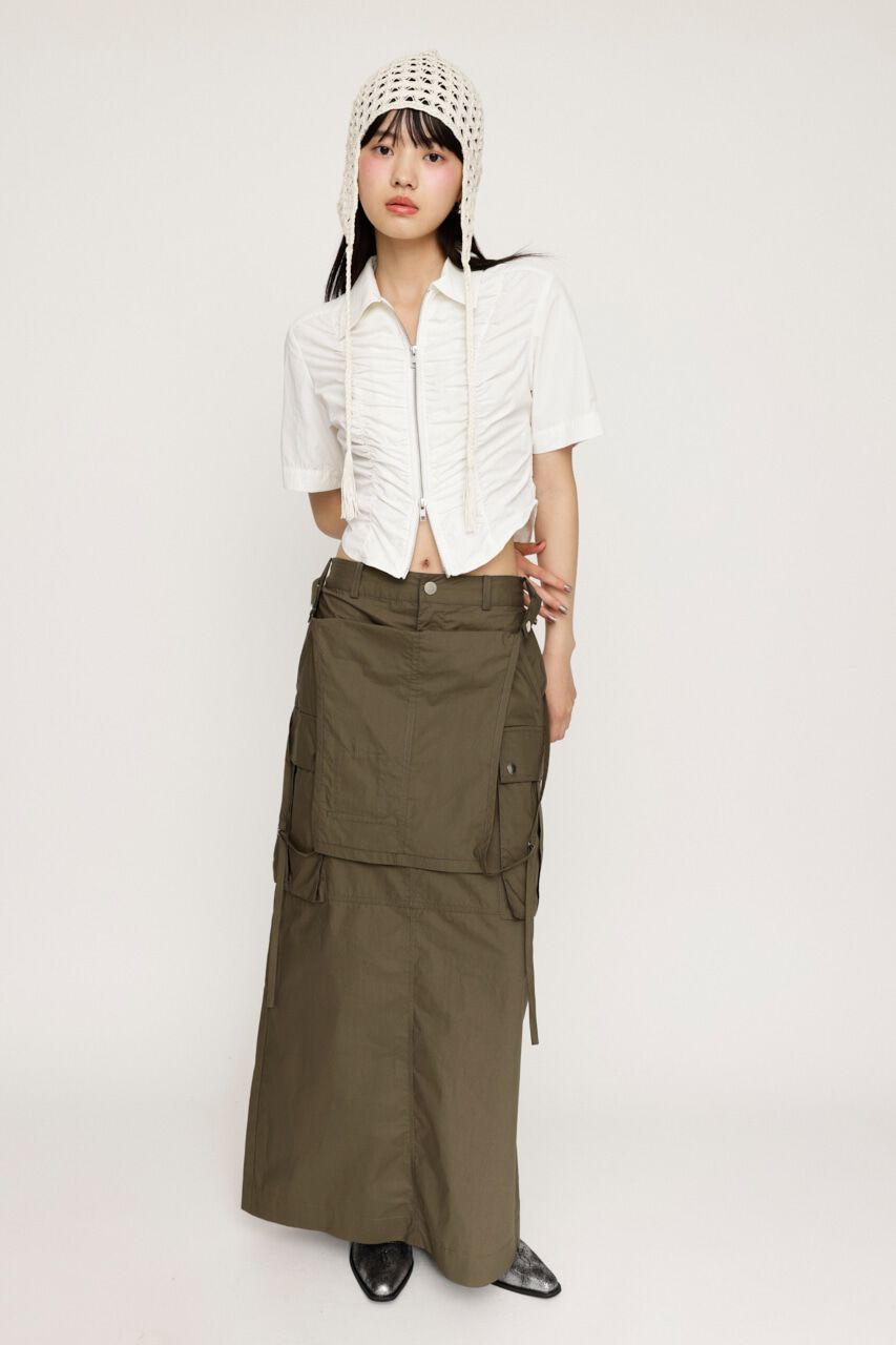 SLY「FRONT ZIP BACK OPEN ブラウス」|シャツ・ブラウス|