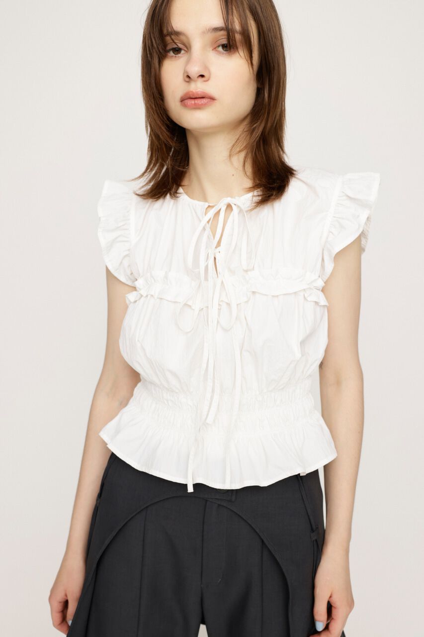 SLY「2WAY RIBBON FRILL トップス」|タンクトップ|