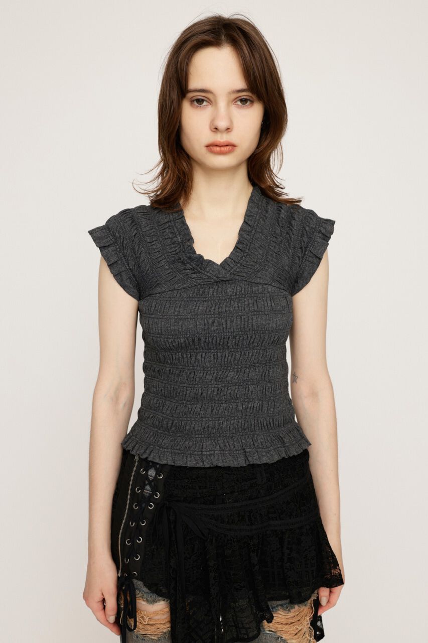 SLY「2WAY SHIRRING BUSTIER トップス」|タンクトップ|