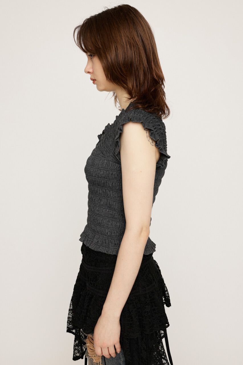 SLY「2WAY SHIRRING BUSTIER トップス」|タンクトップ|