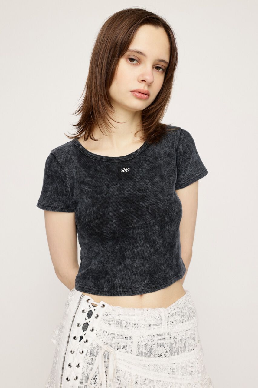 SLY「AGING CUT COMPACT トップス」|Tシャツ・カットソー|BLK