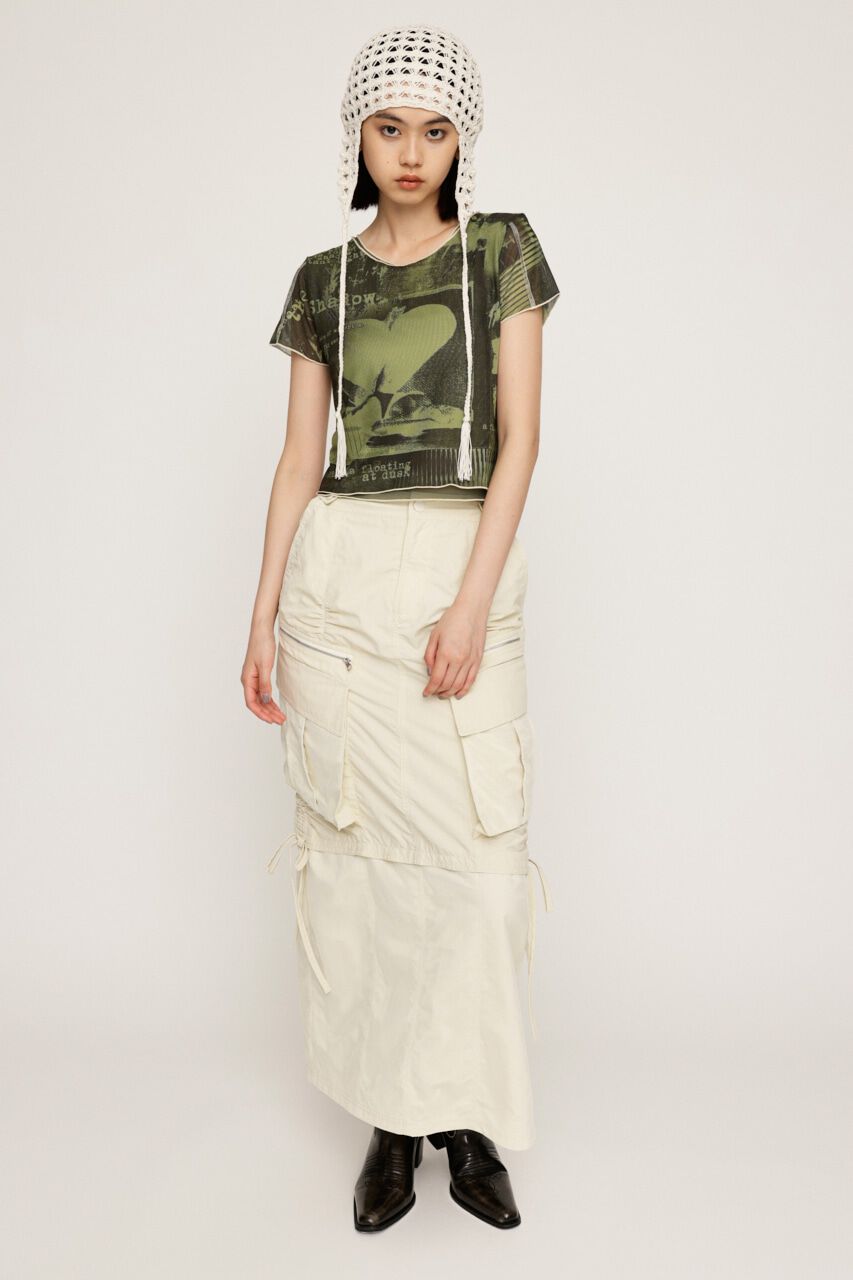 SLY「PRINTED SHEER トップス」|Tシャツ・カットソー|