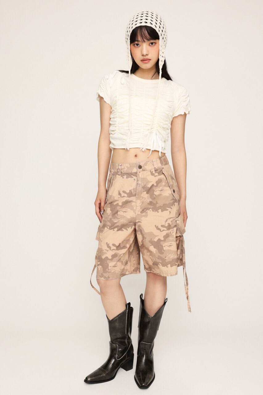 SLY「DRAWSTRING GATHER トップス」|Tシャツ・カットソー|