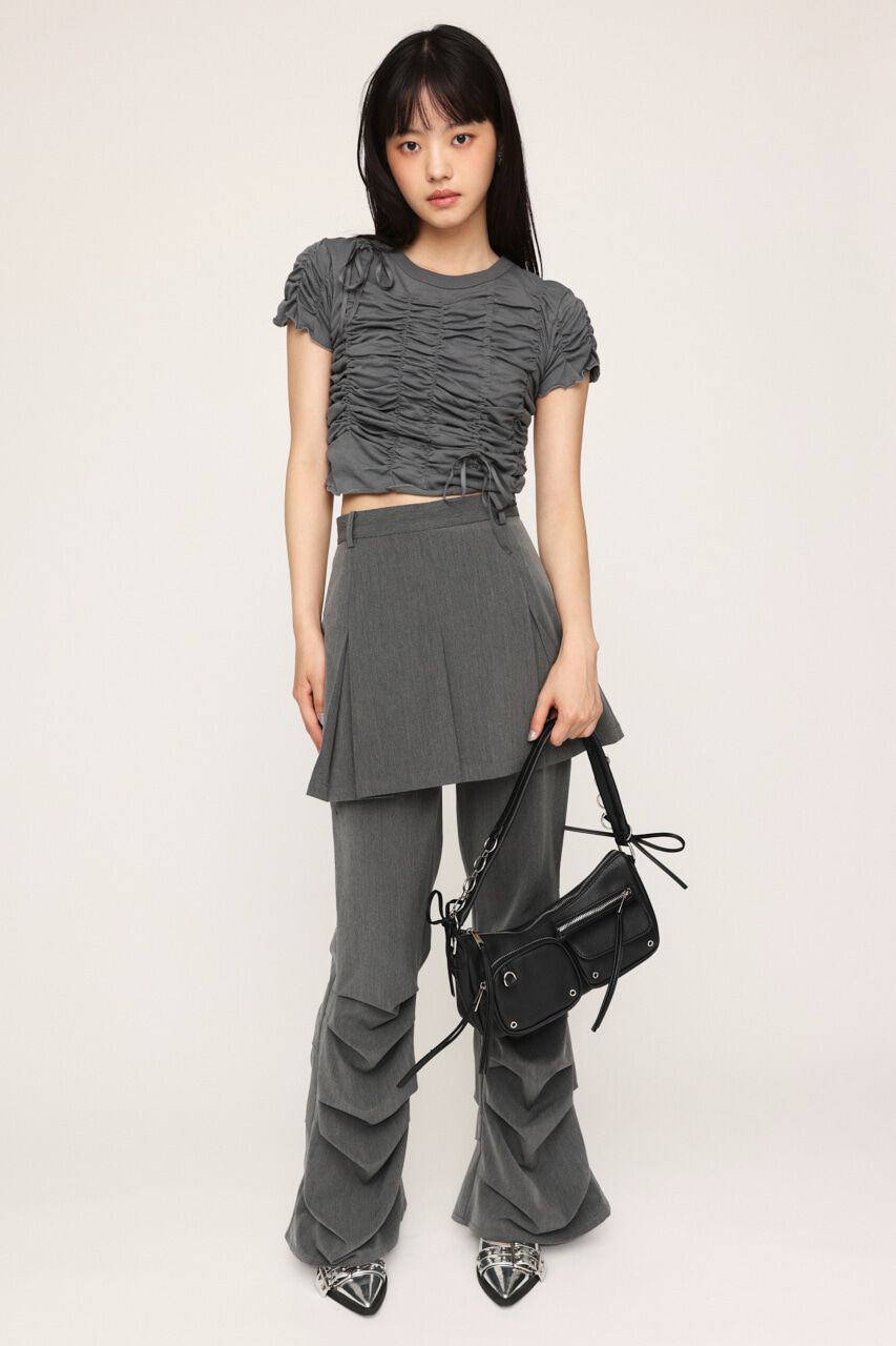 SLY「DRAWSTRING GATHER トップス」|Tシャツ・カットソー|