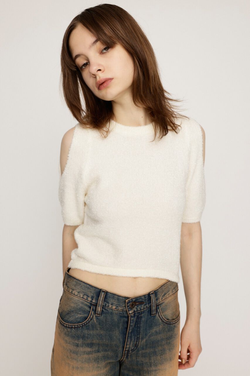 SLY「SHAGGY CUTOUT トップス」|ニット・セーター|IVOY3
