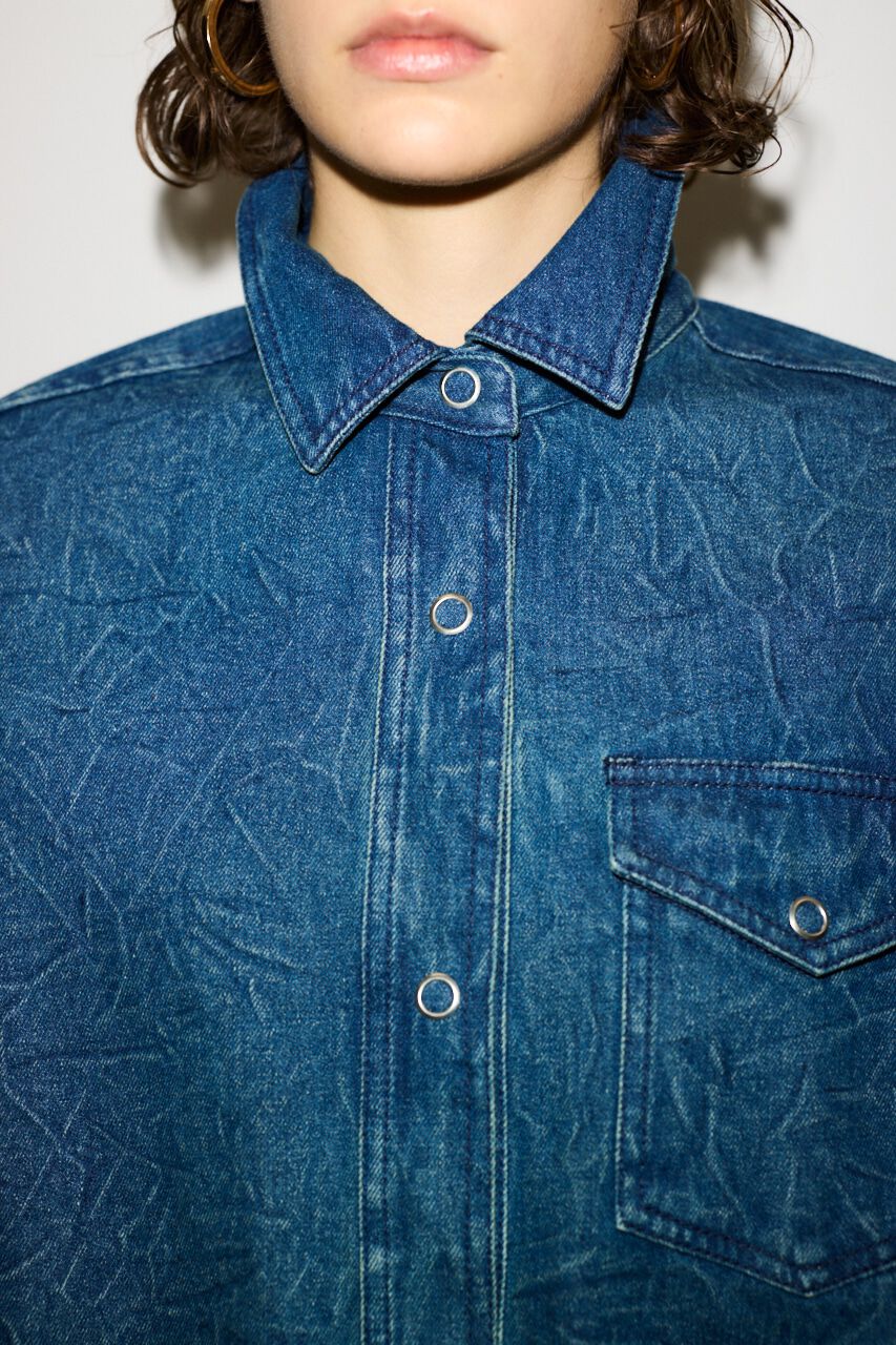 SLY「WRINKLE DENIM SH-BE」|シャツ・ブラウス|
