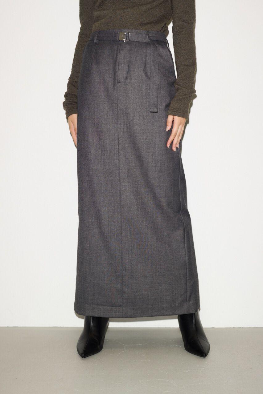 SLY「MANNISH BELTED I LINE ロングスカート」|スカート|