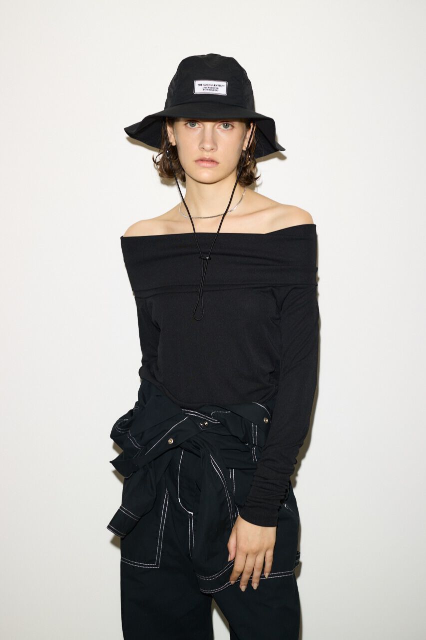 SLY「STRETCH OFF SHOULDER トップス」|Tシャツ・カットソー|BLK